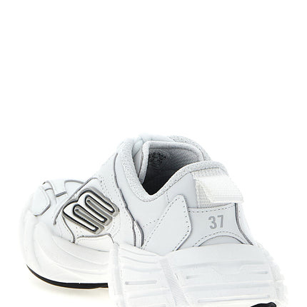 Balenciaga White Cowhide Athletic Sneakers