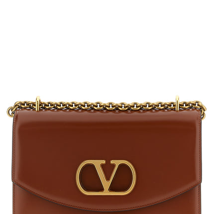 Valentino Garavani Brown Calfskin Shoulder Bag