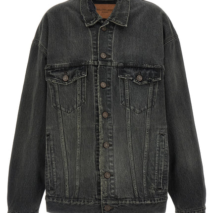Balenciaga Gray Cotton Denim Jacket