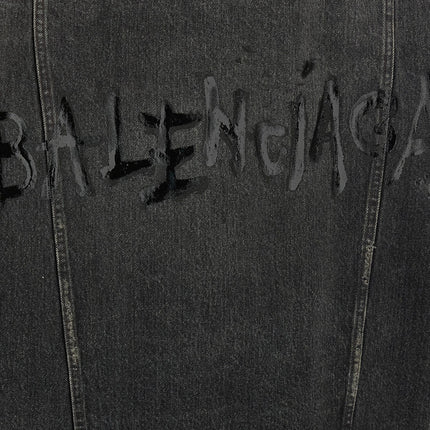 Balenciaga Gray Cotton Denim Jacket