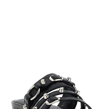 Balenciaga Black Lamb Leather Slides