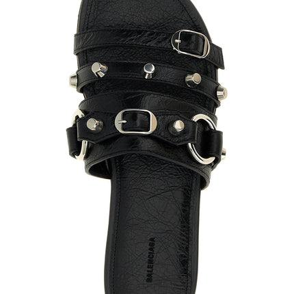 Balenciaga Black Lamb Leather Slides