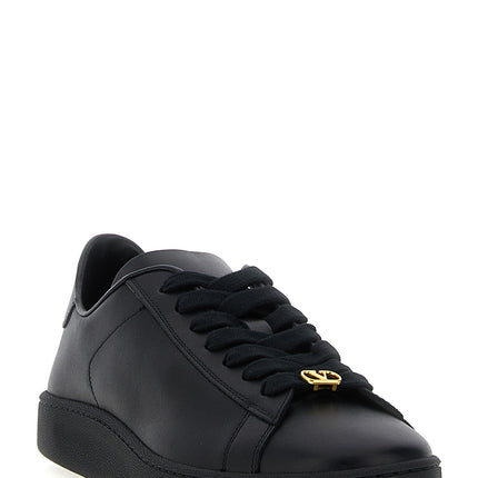 Valentino Garavani Black Calfskin Low Top Sneakers