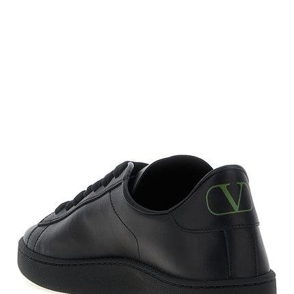 Valentino Garavani Black Calfskin Low Top Sneakers