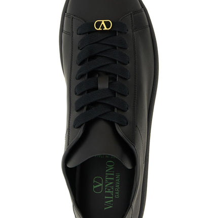 Valentino Garavani Black Calfskin Low Top Sneakers