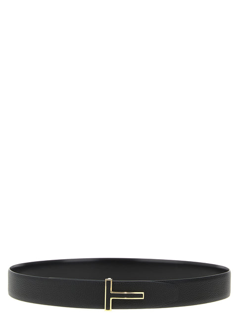 Tom Ford Black Calfskin Regular Belt