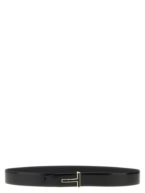 Tom Ford Black Calfskin Regular Belt