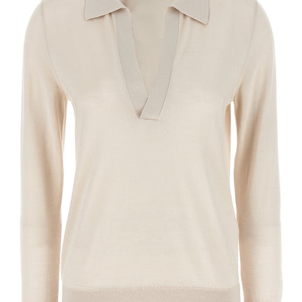 Brioni Beige Cashmere Polo Shirt