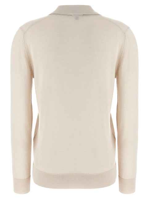 Brioni Beige Cashmere Polo Shirt