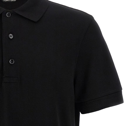 Tom Ford Black Lyocell Polo Shirt