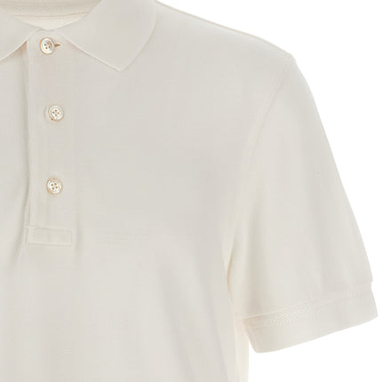 Tom Ford White Lyocell Polo Shirt