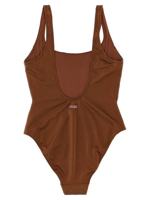 MC2 Saint Barth Brown Polyester One-Piece Swimsuit
