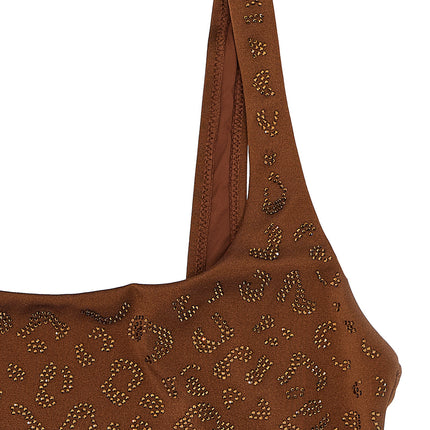 MC2 Saint Barth Brown Polyester One-Piece Swimsuit