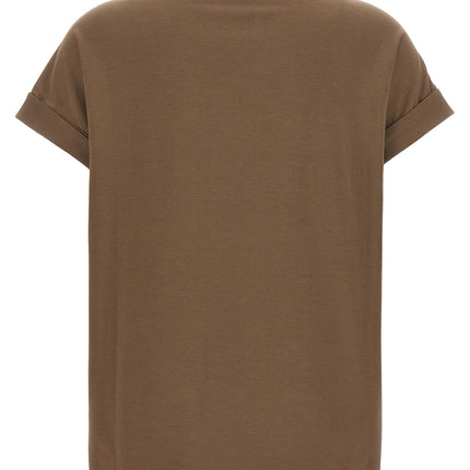 Brunello Cucinelli Brown Cotton T-Shirt