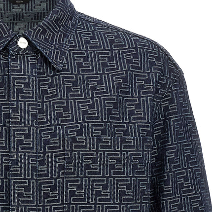 Fendi Blue Cotton Denim Jacket