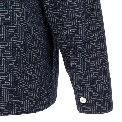 Fendi Blue Cotton Denim Jacket