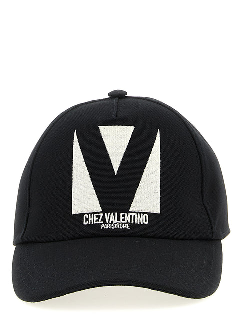 Valentino Garavani Black Cotton Cap (Baseball Hat)