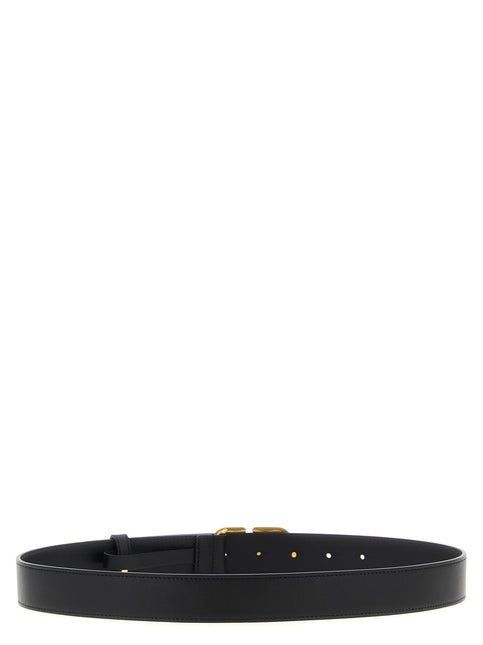 Valentino Garavani Black Calfskin Regular Belt