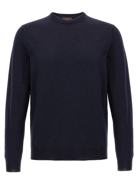 ZANONE Blue Virgin Wool Cardigan