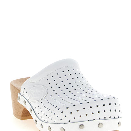 Balenciaga White Calfskin Clogs