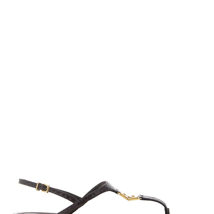 Fendi Purple Elastane Flat Sandals