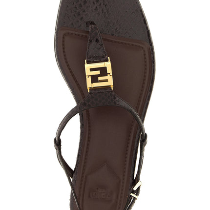 Fendi Purple Elastane Flat Sandals