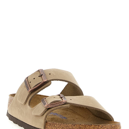 Birkenstock Brown Leather Slides