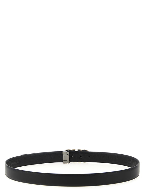 Ferragamo Black Calfskin Regular Belt