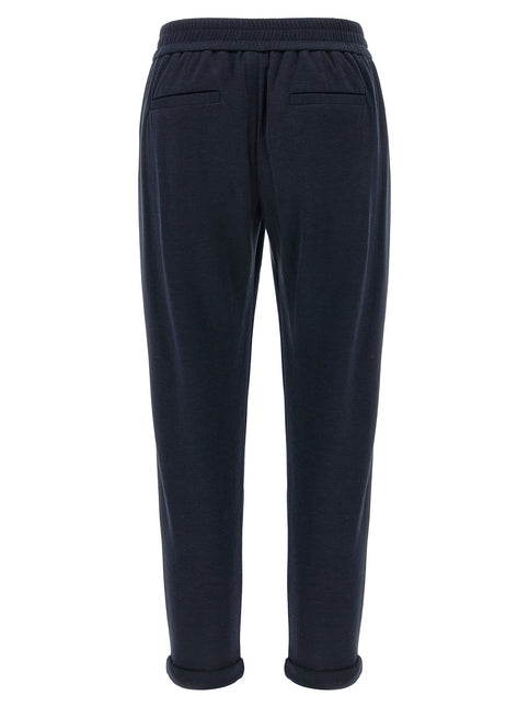 Brunello Cucinelli Blue Cotton Joggers (Workout Pants)