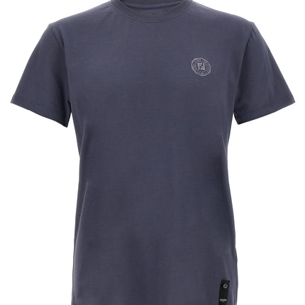 Fendi Blue Cotton T-Shirt