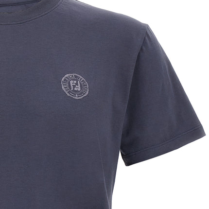 Fendi Blue Cotton T-Shirt