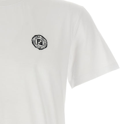 Fendi White Cotton T-Shirt
