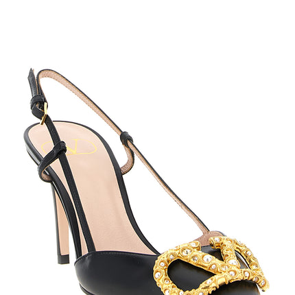 Valentino Garavani Black Calfskin High Heel Pumps