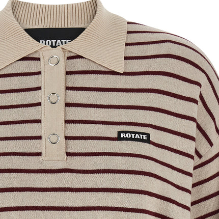 ROTATE BIRGER CHRISTENSEN Multicolor Mohair Polo Shirt
