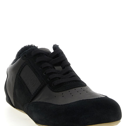 MM6 Maison Margiela Black Calfskin Athletic Sneakers