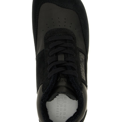 MM6 Maison Margiela Black Calfskin Athletic Sneakers