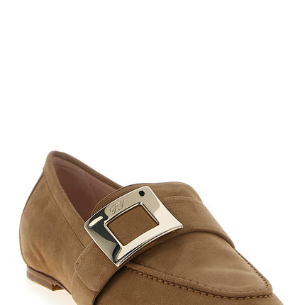 Roger Vivier Beige Goatskin Slip-On Loafers