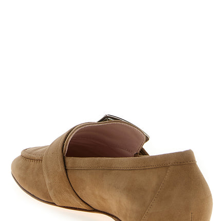 Roger Vivier Beige Goatskin Slip-On Loafers