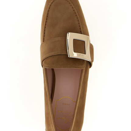 Roger Vivier Beige Goatskin Slip-On Loafers