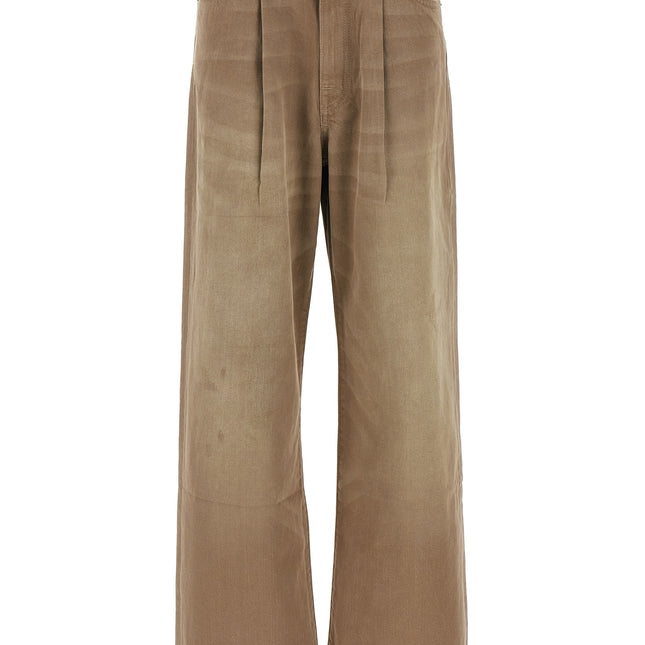 R13 Brown Cotton High-Waisted Jean