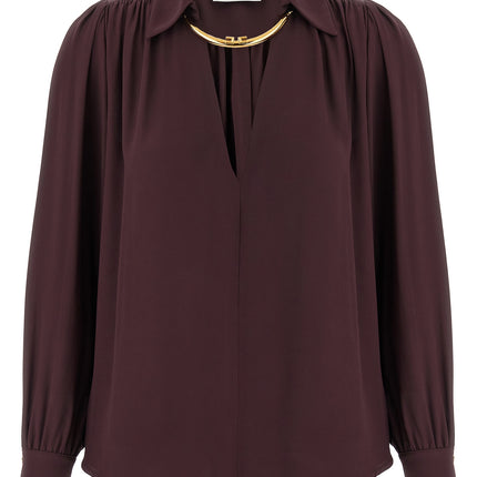 Elisabetta Franchi Purple Viscose Blouse
