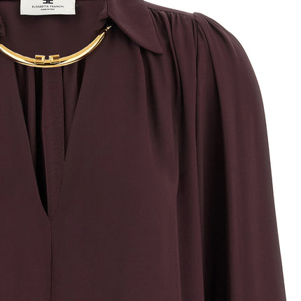 Elisabetta Franchi Purple Viscose Blouse