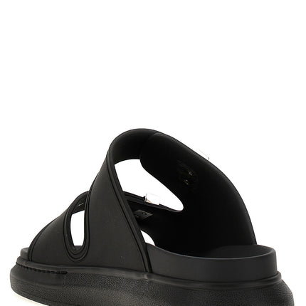 Alexander McQueen Black Rubber Slides