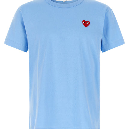 Comme Des Garçons Play Blue Cotton T-Shirt