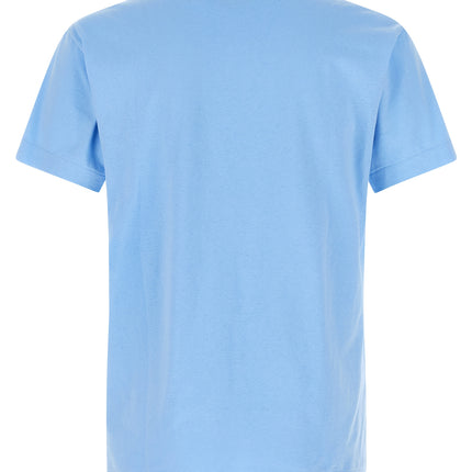 Comme Des Garçons Play Blue Cotton T-Shirt