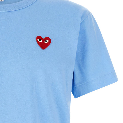 Comme Des Garçons Play Blue Cotton T-Shirt