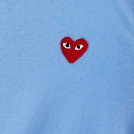 Comme Des Garçons Play Blue Cotton T-Shirt