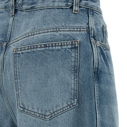 Jacquemus Blue Cotton High-Waisted Jean