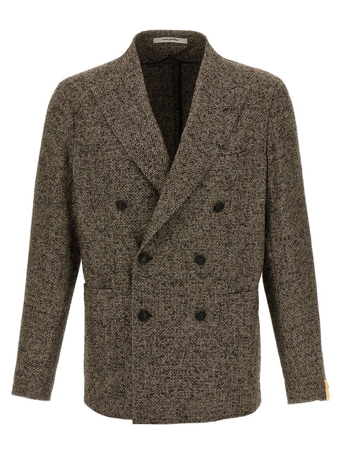 Tagliatore Brown Virgin Wool Blazer