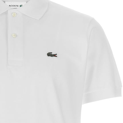 Lacoste White Cotton Polo Shirt